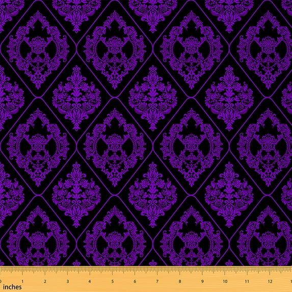 Feelyou Western Floral Teens Fabric by the Yard 10 Yards, Vintage Damask Mandala Room Decor Fabric by the Yard, Hippie Boho Fabric for Sewing, Lightweight Room Decor