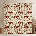 thumbnail image 1 of Feelyou Western Highland Cow Curtains Pack of 2 (42x84 Each), Cartoon Tribal Cactus Curtains Blackout, Rustic Animal Bedroom Curtains, Window Curtains Bedroom Decor, 1 of 5