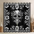 thumbnail image 1 of Feelyou Western Hippie Skeleton Curtains Pack of 2 (42x84 Each), Western Gothic Romantic Curtains Blackout, Vintage Bohemian Damask Bedroom Curtains, Blackout Curtains Bedroom Decor, 1 of 6