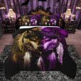 thumbnail image 1 of Feelyou Western Wolf Animal Queen Comforter Set for Kids, Bohemian Mandala Bedding Sets, Mystic Dreamcatcher Reversible Bedding Comforter Set, Ultra Soft Bedroom Decor, 3-Piece, 1 of 7