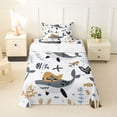 thumbnail image 1 of Feelyou Whale Shark Sea Animal Twin Sheet Sets for Kids Boys Girls, Ocean Coral Wildlife Bedding, Grey White, 3pcs, 1 of 5