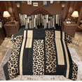 thumbnail image 1 of Feelyou Wheat Cheetah Print Twin Bedding Sets 7-Piece for Women, Fashion Abstract Ombre Bedding Comforter Set, Leopard Wildlife Reversible Sheet Sets, Ultra Soft Bedroom Decor, 1 of 9