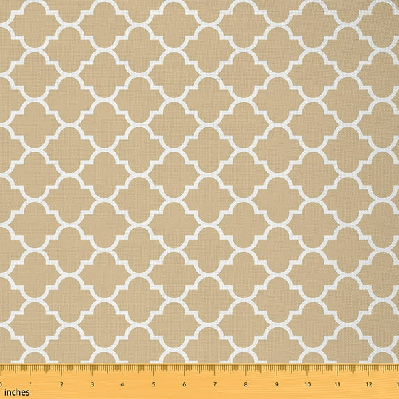 Feelyou Wheat Stripes Fabric by the Yard 3 Yards, Abstract Ombre Home Decor Fabric by the Yard, Chic Geometric Artwork Sewing Fabric, Super Cozy Room Decor