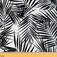 thumbnail image 1 of Feelyou White Black Leaf Fabric by the Yard 1 Yard, Branches Plant Botanical Sewing Fabric, Teens Kids Adult Home Decor Fabric by the Yard, Microfiber Bedroom Decor, 1 of 6