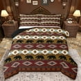 thumbnail image 1 of Feelyou Wildlife Bear Animal Bedding Comforter Set, Western Boho Aztec Twin Comforter Sets, Golden Rod Abstract Reversible Bedding Set, Microfiber Bedroom Decor, 2-Piece, 1 of 8