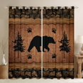 thumbnail image 1 of Feelyou Wildlife Bear Curtains Pack of 2 (42x84 Each), Brown Cabin Curtains Blackout, 1 of 6