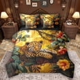 thumbnail image 1 of Feelyou Wildlife Cheetah Twin Bedding Sets 7pcs, Tropic Palm Flower Bedding Comforter Set, 1 of 8