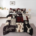 thumbnail image 1 of Feelyou Wildlife Deer Full Size Comforter Sets, Black Wheat Bedding Sets, 3pcs, 1 of 7