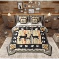 thumbnail image 1 of Feelyou Wildlife Deer Kids Bedding Comforter Set 7pcs, Vintage Western Lake House Queen Bedding Sets, Tribal Aztec Triangle Queen Sheet Sets, Breathable Home Decor, 1 of 7