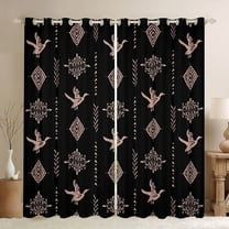 Feelyou Wildlife Duck Black Out Curtains, Damask Aztec Curtains Pack of 2 (42x63 Each)