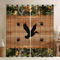 Feelyou Wildlife Duck Black Out Curtains, Farmhouse Curtains Pack of 2 (42x63 Each)