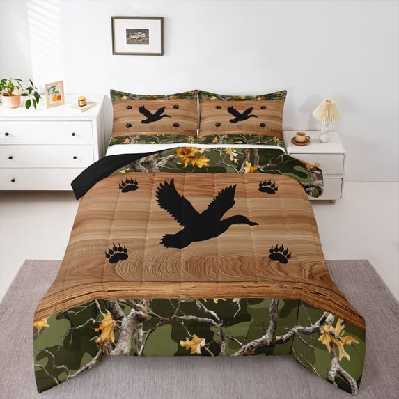 Feelyou Wildlife Duck Twin Comforter Sets, Farmhouse Bedding Set, 2 Pieces