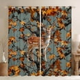 thumbnail image 1 of Feelyou Wildlife Reindeer Black Out Curtains, Rustic Curtains Pack of 2 (42x63 Each), 1 of 6
