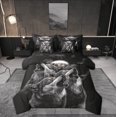 thumbnail image 1 of Feelyou Wildlife Wolf Bedding Comforter Set 7 Pieces, Wildlife Animal Full Bedding Set, Mystic Galaxy Moon Reversible Fitted Sheet Flat Sheet, Lightweight Room Decor, 1 of 7