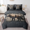 thumbnail image 1 of Feelyou Wildlife Wolf Boy Twin Bedding Sets 7pcs, Rustic Farmhouse Bedding Comforter Set, 1 of 8