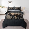 thumbnail image 1 of Feelyou Wildlife Wolf Boy Twin Comforter Sets, Rustic Farmhouse Bedding Set, 2 Pieces, 1 of 8