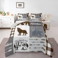 thumbnail image 1 of Feelyou Wildlife Wolf Queen Comforter Set, Camping Bedding Comforter Set, 3pcs, 1 of 7