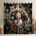 thumbnail image 1 of Feelyou Winter Pink Snowman Blackout Curtains Set of 2 (52x84 Each), Merry Christmas Window Curtains, Western Festival Holiday Curtains and Drapes, Window Curtains Home Decor, 1 of 6