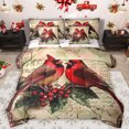 thumbnail image 1 of Feelyou Winter Robin Bird Twin Bedding Sets 7-Piece, Western Christmas Animal Bedding Comforter Set, Flower Plant Botanical Reversible Sheet Sets, Microfiber Bedroom Decor, 1 of 8