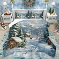 thumbnail image 1 of Feelyou Winter Rustic Cabin Bedding Comforter Set, Kawaii Christmas Reindeer Twin Comforter Sets, Nature Scenery Reversible Bedding Set, Lightweight Room Decor, 2pcs, 1 of 8