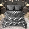 thumbnail image 1 of Feelyou Women Mandala Damask Comforter Set 7pcs, Boho Cat Animal Queen Bedding Sets, 1 of 8