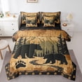 thumbnail image 1 of Feelyou Woodland Bear Twin Bedding Sets 7-Piece, Jungle Pine Tree Bedding Comforter Set, 1 of 8