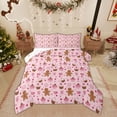 thumbnail image 1 of Feelyou Xmas Dessert 01, Cute Gingerbread Man Twin Comforter Sets, Merry Christmas Reversible Bedding Set, Lightweight Room Decor,2-Piece, 1 of 8