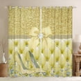 thumbnail image 1 of Feelyou Yellow High Heel Curtains 2-Pack (52x84), Girls Sequin Diamond Window Curtains, 1 of 6