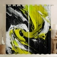 thumbnail image 1 of Feelyou Yellow Oil Printing Curtains Pack of 2 (42x84 Each), Modern Fashion Artwork Curtains Blackout, Teen Kid Adult Bedroom Curtains, Blackout Curtains Home Decor, 1 of 6