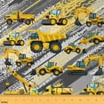 thumbnail image 1 of Feelyou Yellow Tractor Child Fabric by the Yard 5 Yards, Construction Vehicle Room Decor Fabric by the Yard, Truck Car Fabric for Sewing, Luxury Bedroom Decor, 1 of 6