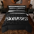 thumbnail image 1 of Feelyou Zebra Cheetah Print Queen Comforter Set, Polkadots Teen Bedding Set, 3pcs, 1 of 8