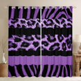 thumbnail image 1 of Feelyou Zebra Print Curtains Pack of 2 (52x84 Each), Cheetah Polkadots Window Curtains, 1 of 6