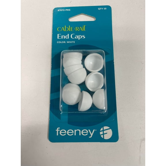 Feeney CR-7072-PKG Colored End Cap, Small, White (Pack of 10)