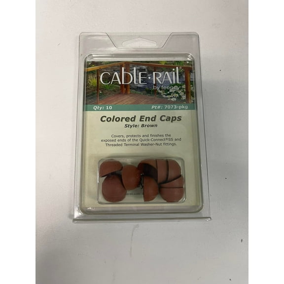 Feeney CR-7073-PKG Colored End Cap, Small, Brown (Pack of 10)