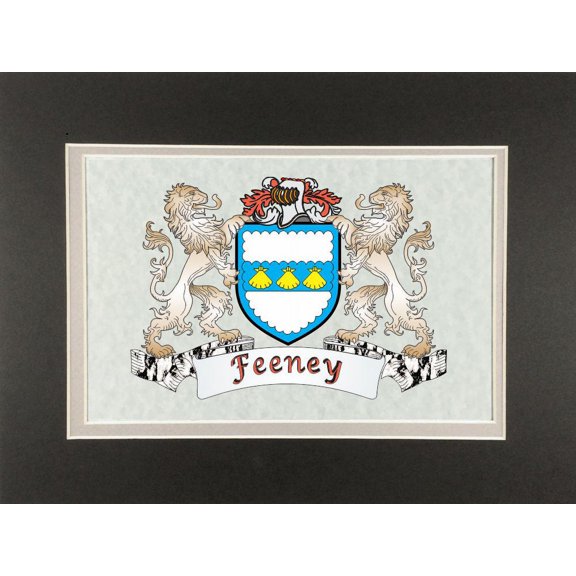 Feeney Irish Coat of Arms Print - Frameable 9" x 12"
