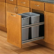 Feeny FEUSC12 2 27WH 27 qt. Soft Close Door Mount 2 Waste Bins, White