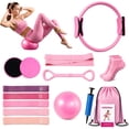 thumbnail image 1 of Feeray 14-Piece Yoga Pilates Kit for Women, Home Workout Equipment Set with Pilates Ring, Mini Ball, Sliders & Resistance Bands, 1 of 9