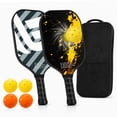 thumbnail image 1 of Feeray USAPA Approved Pickleball Paddles Set of 2, Fiberglass Rackets with Polypropylene Core, Includes 4 Balls & Carry Bag, 1 of 8