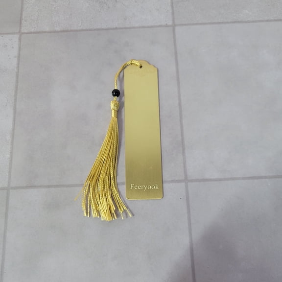 Feeryook  Bookmarks  Blank Engravable Brass Page Marker, Elegant Smooth Book Markers for Reading Lovers Students Book Club Gifts