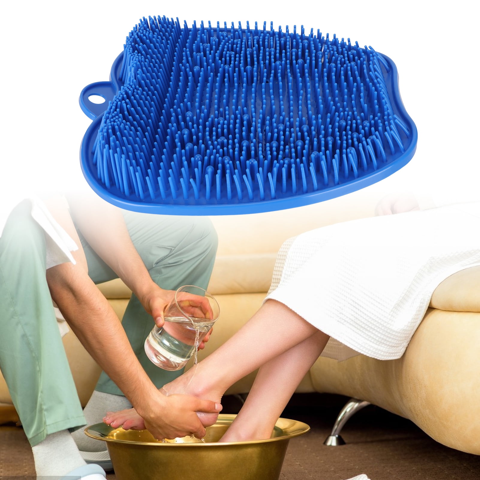 Feet Cleaner, Shower Foot Scrubber Fatigue Relief Silicone Soft Elastic