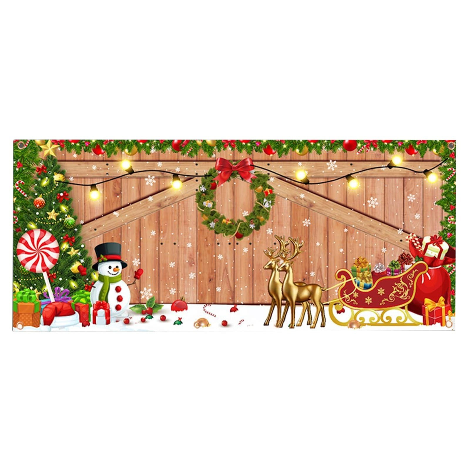 Feet Of Christmas Banners On Garage Doors Double Garage Door Covers