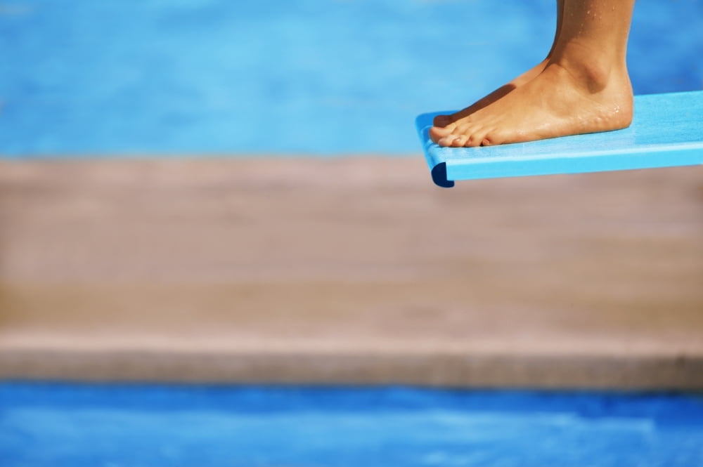 Feet On A Diving Board Canvas Art - Don Hammond Design Pics (17 x 11)