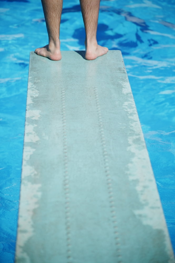 Feet On The Edge Of A Diving Board Canvas Art - Kelly Redinger Design Pics (11 x 17)