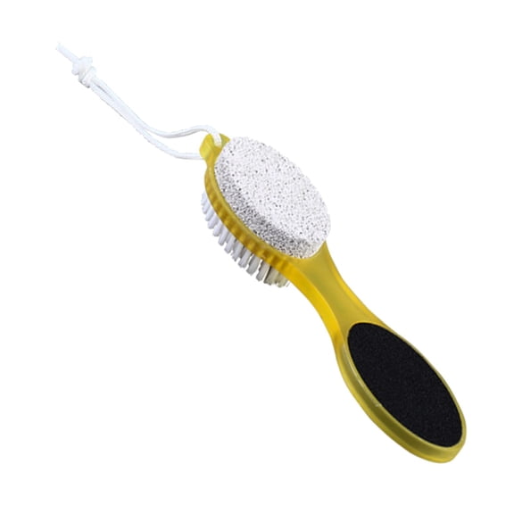 Feet Pedicure Tools , Remover, Foot Scrubber Brush Cleaning Brush Foot File Callus Remover ,Pedicure for Foot Care Tool ,Wet Yellow