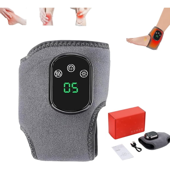 Feet Relief Machine, 2026 New Upgrade Rejuvacare Foot Massager, Foot Renew Triple Method Massager for Neuropathy, Portable 3-in-1 Heated Wrap with 3 Vibration Modes & 5 Heat Levels(1pcs)