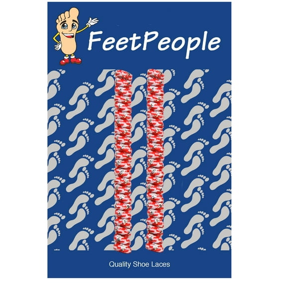 FeetPeople Curly/Twister No-Tie Shoelaces 1 Pair, White/Red/Silver Sparkle