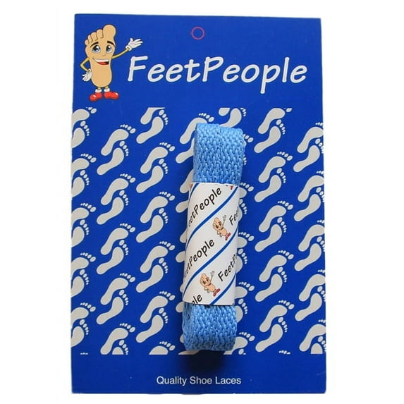 FeetPeople Flat Shoe Laces, Blue, 27 Inch