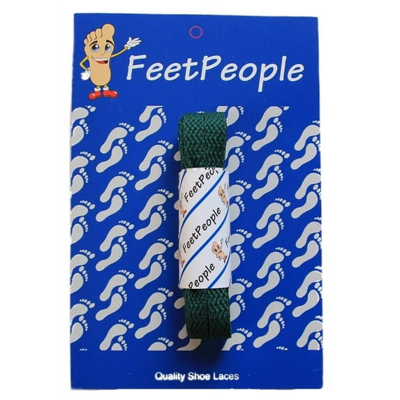 FeetPeople Flat Shoe Laces, Hunter Green, 45 Inch