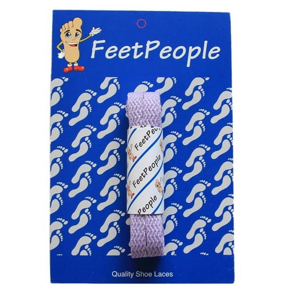 FeetPeople Flat Shoe Laces, Lavender, 72 Inch