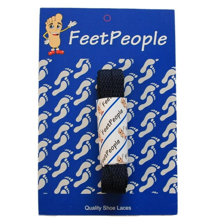 FeetPeople Flat Shoe Laces, Navy, 54 Inch